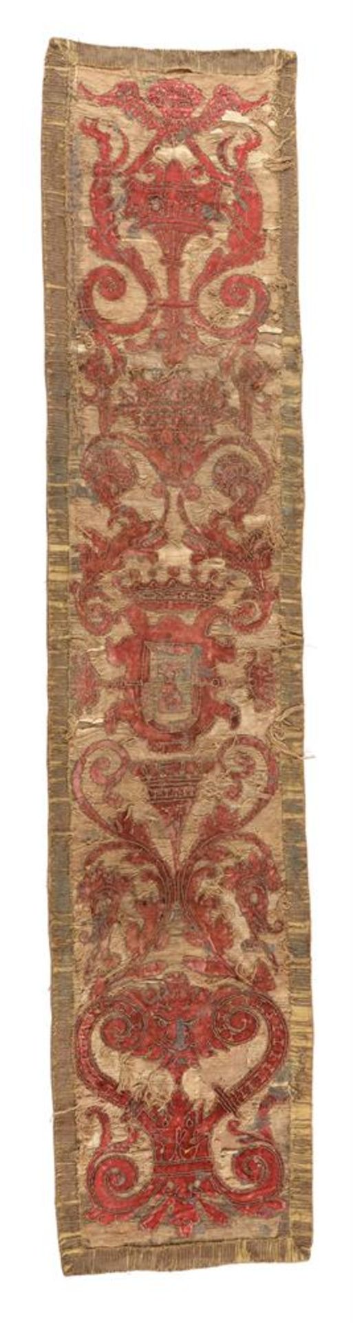 TEXTILES TO INCLUDE EARLY ORPHREY FRAGMENTS, LATE 16TH CENTURY AND LATER - Image 5 of 8