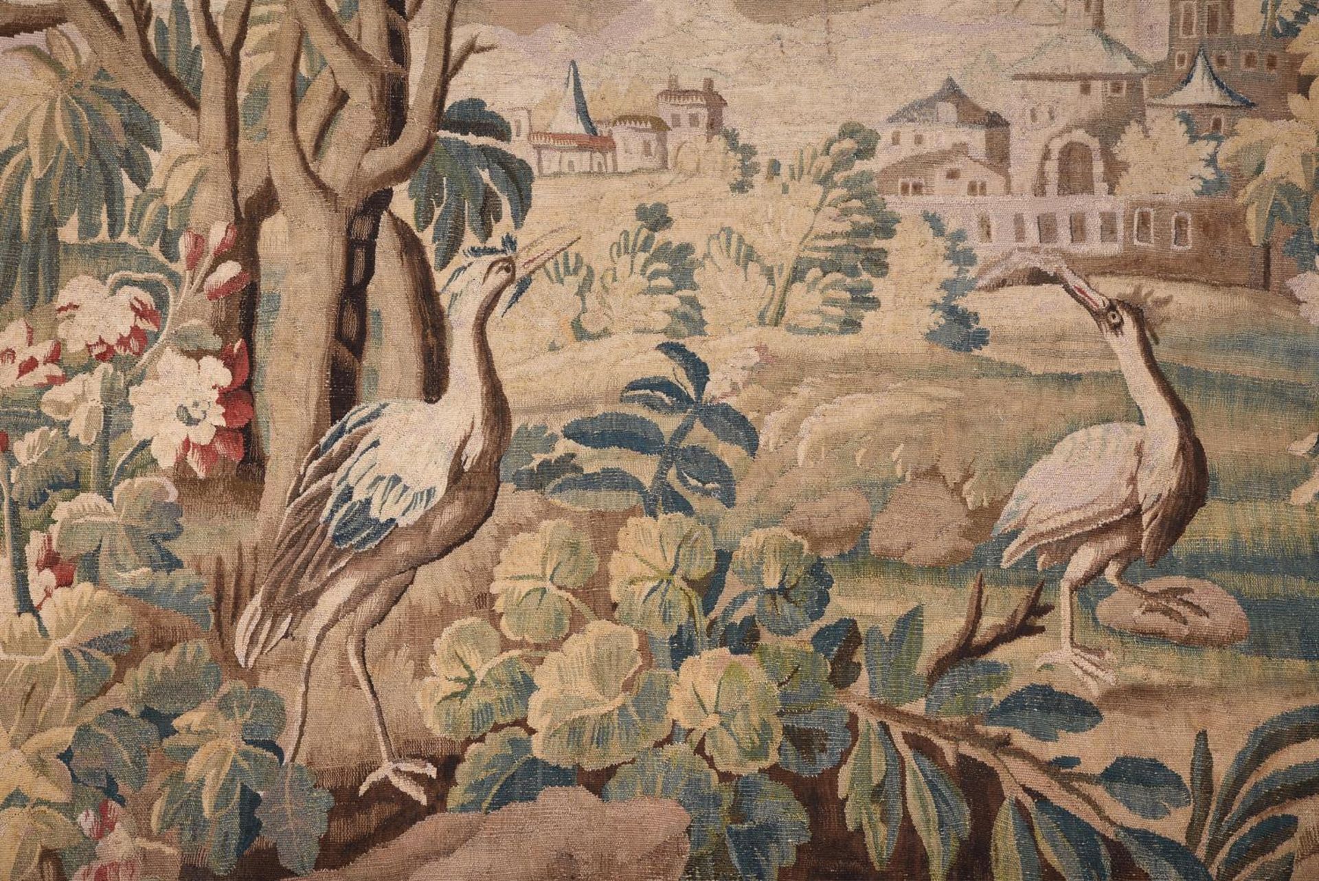 A FRENCH VERDURE TAPESTRY PANEL, LATE 17TH/EARLY 18TH CENTURY - Image 4 of 4