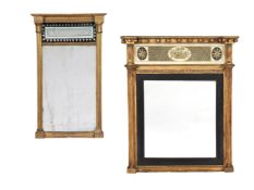 A GEORGE IV GILTWOOD OVERMANTLE WALL MIRROR CIRCA, 1825