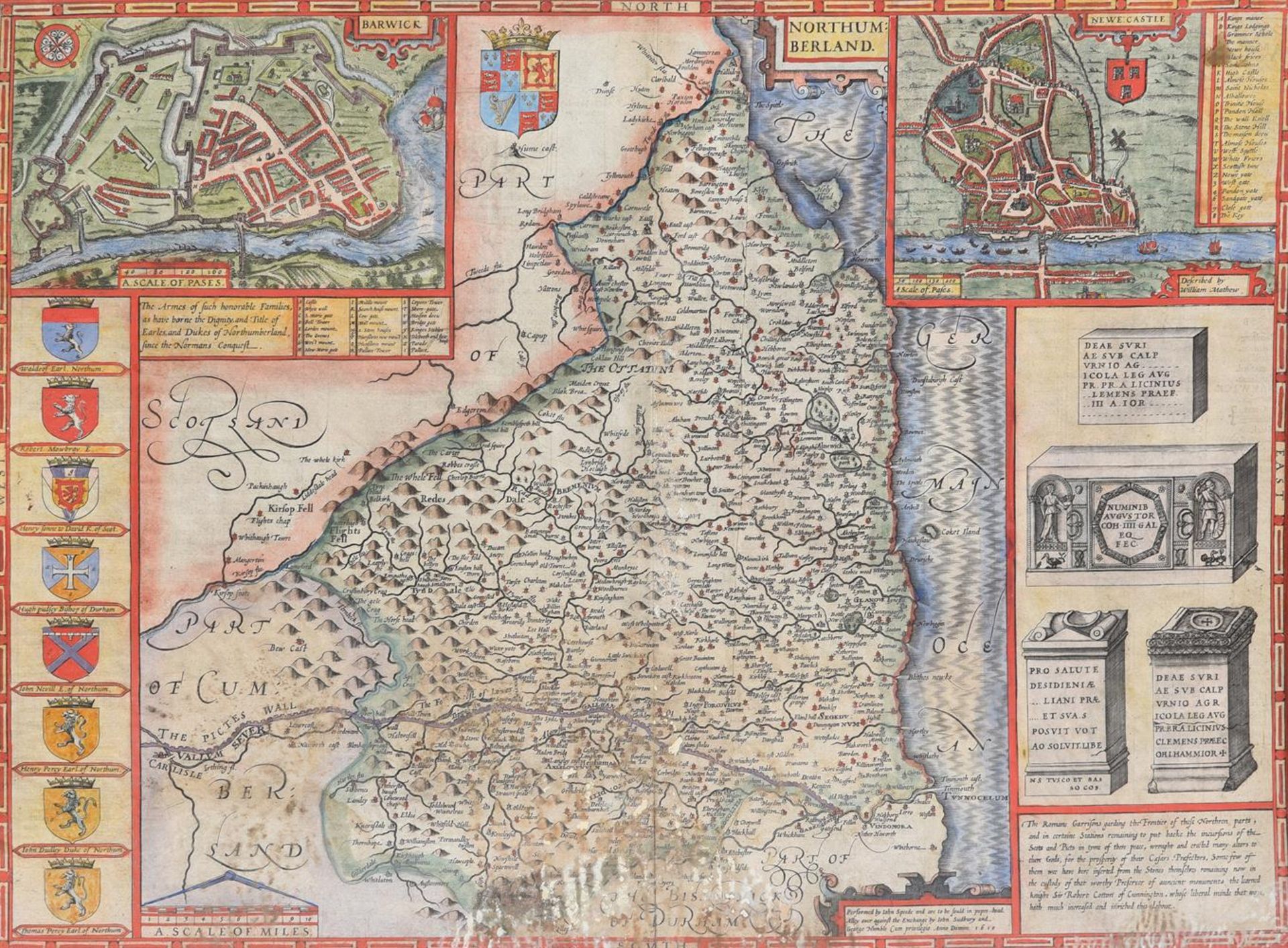 JOHN SPEED (BRITISH, 1552-1629), A GROUP OF FIVE HAND TINTED MAPS, 17TH CENTURY AND LATER - Image 2 of 7