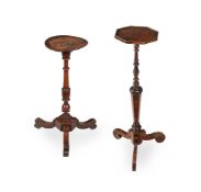 A WALNUT AND MARQUETRY CANDLE STAND, CIRCA 1690 & LATER