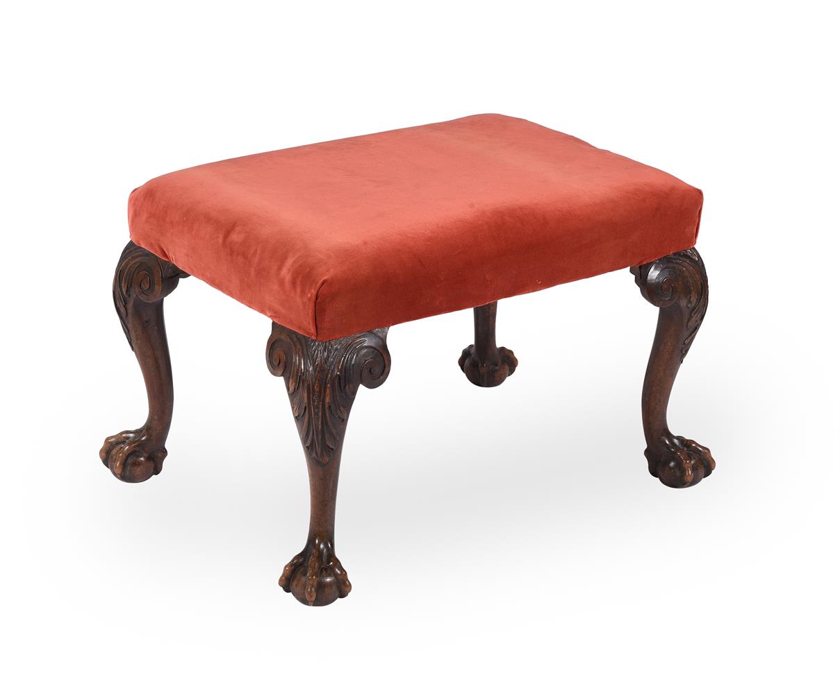 A PAIR OF GEORGE II CARVED WALNUT STOOLS, CIRCA 1740 - Image 3 of 6