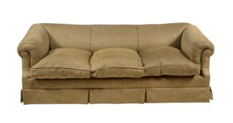 AN UPHOLSTERED SOFA, IN THE MANNER OF HOWARD & SONS, LATE 20TH CENTURY