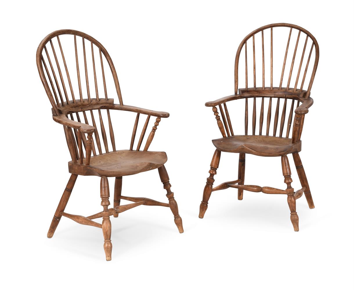 A SET OF TEN BURR ELM AND ASH WINDSOR ARMCHAIRS, 19TH CENTURY - Image 3 of 7