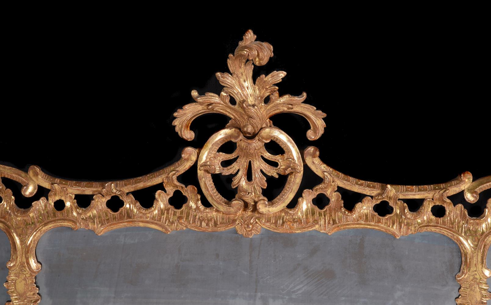 A GEORGE III CARVED GILTWOOD MIRROR, IN THE ROCCOCO MANNER, CIRCA 1760 - Image 2 of 4