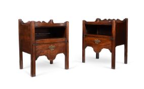 A MATCHED PAIR OF GEORGE III BEDSIDE NIGHT COMMODES, CIRCA 1780