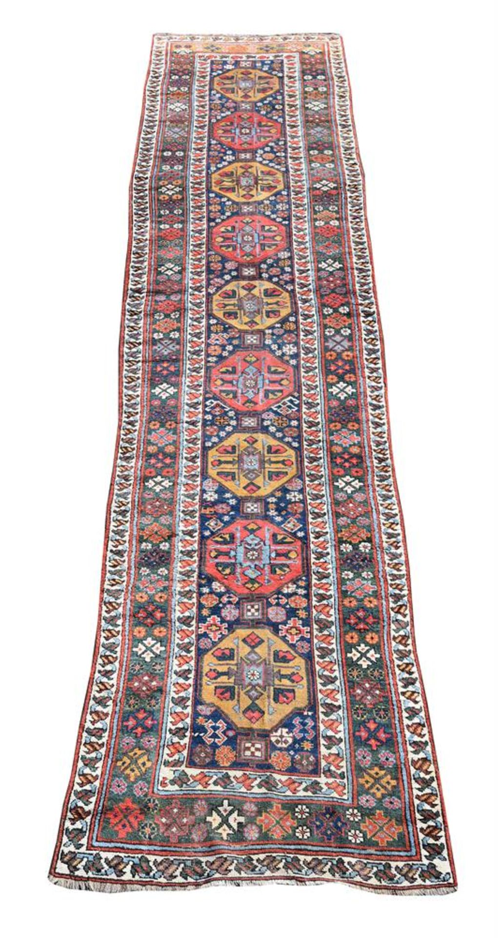 A NORTH WEST PERSIAN RUNNER, approximately 448 x 92cm