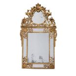 A REGENCE GILTWOOD WALL MIRROR, CIRCA 1720