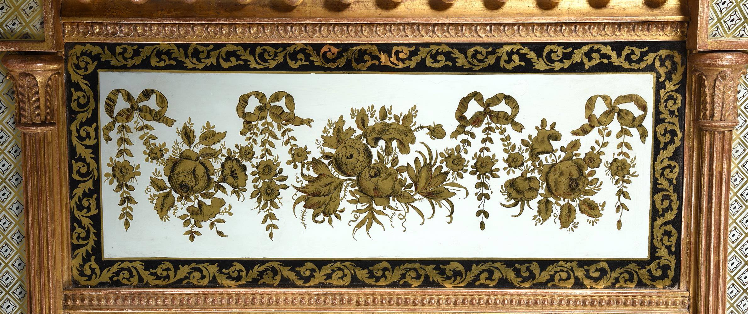 A REGENCY GILTWOOD AND VERRE ÉGLOMISÉ WALL MIRROR, CIRCA 1815 - Image 4 of 5