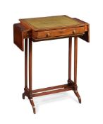 Y A REGENCY ROSEWOOD AND BURR YEW CROSSBANDED WRITING TABLE, CIRCA 1815