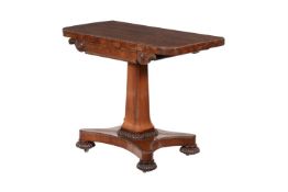 Y A REGENCY ROSEWOOD CARD TABLE, IN THE MANNER OF WILLIAM TROTTER, CIRCA 1820