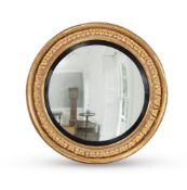 A REGENCY GILTWOOD CONVEX MIRROR, CIRCA 1820