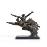 λ ROBERT P. DELANDRE (FRENCH 1879-1961), A BRONZE 'ALLÉGORIE DE LA VITESSE'