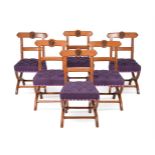 A SET OF SIX VICTORIAN OAK CHAIRS, MADE BY CRACE TO DESIGNS BY A.W.N. PUGIN, CIRCA 1880