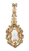 A PAIR OF CONTINENTAL CARVED GILTWOOD AND ENGRAVED GLASS MIRRORS, PROBABLY ITALIAN