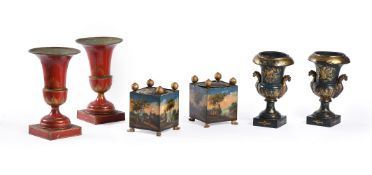 A COLLECTION OF TOLE PEINTE, PROBABLY DUTCH, 19TH CENTURY