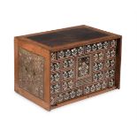 Y AN INDIAN ROSEWOOD AND BONE INLAID TABLE CABINET, 18TH CENTURY