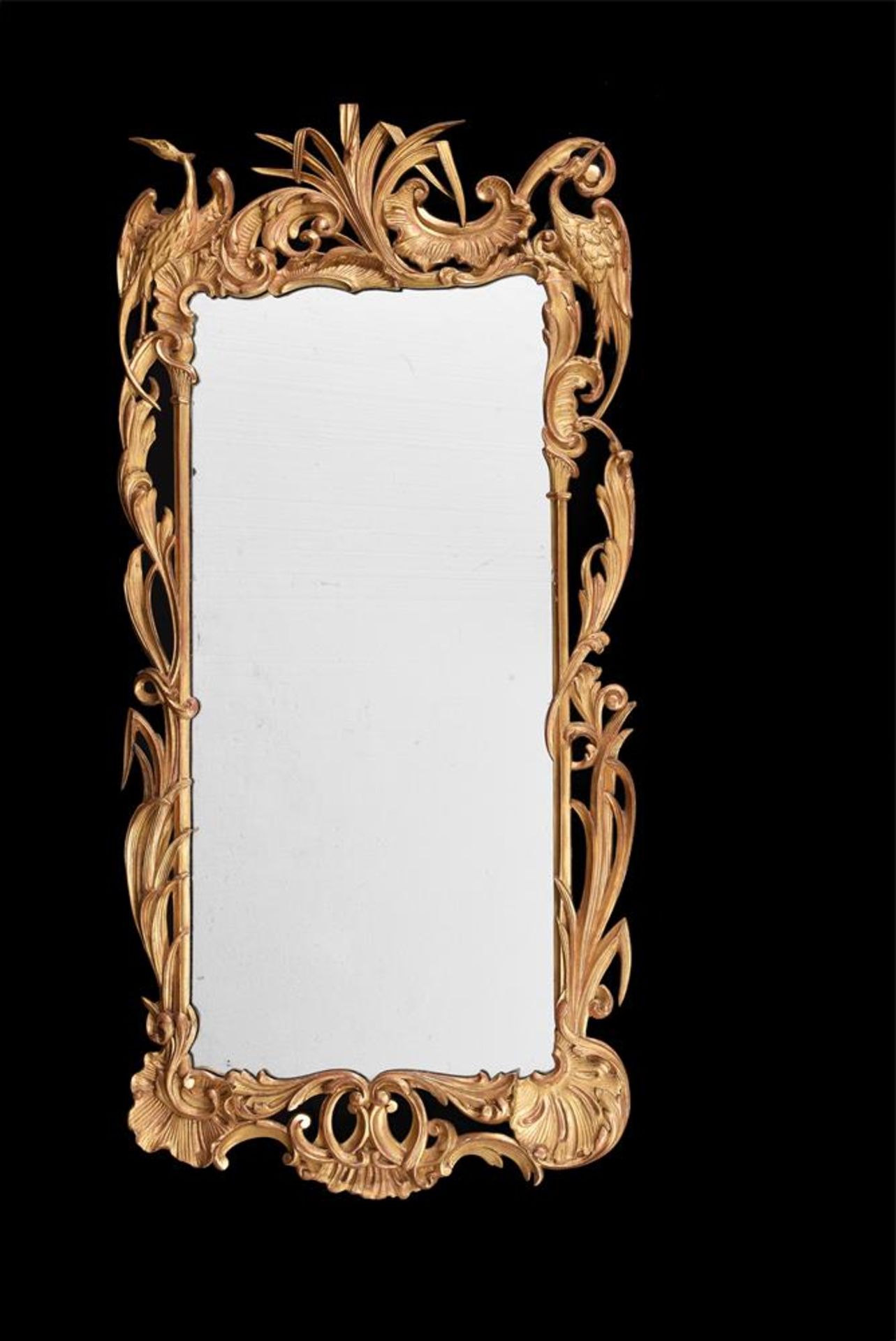 A PAIR OF CARVED GILTWOOD AND GESSO WALL MIRRORS, IN GEORGE III STYLE, LATE 19TH/EARLY 20TH CENTURY - Image 2 of 10