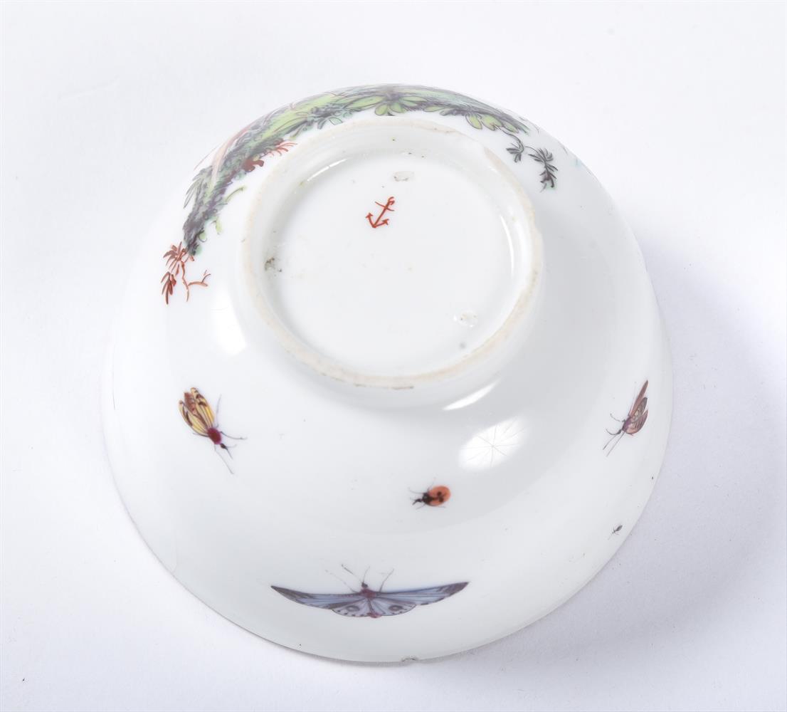 A CHELSEA TEA BOWL AND SAUCER PAINTED WITH EXOTIC BIRDS, CIRCA 1756 - Image 4 of 4