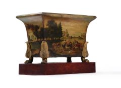 A FRENCH TOLE PEINTE JARDINIERE, EARLY 19TH CENTURY