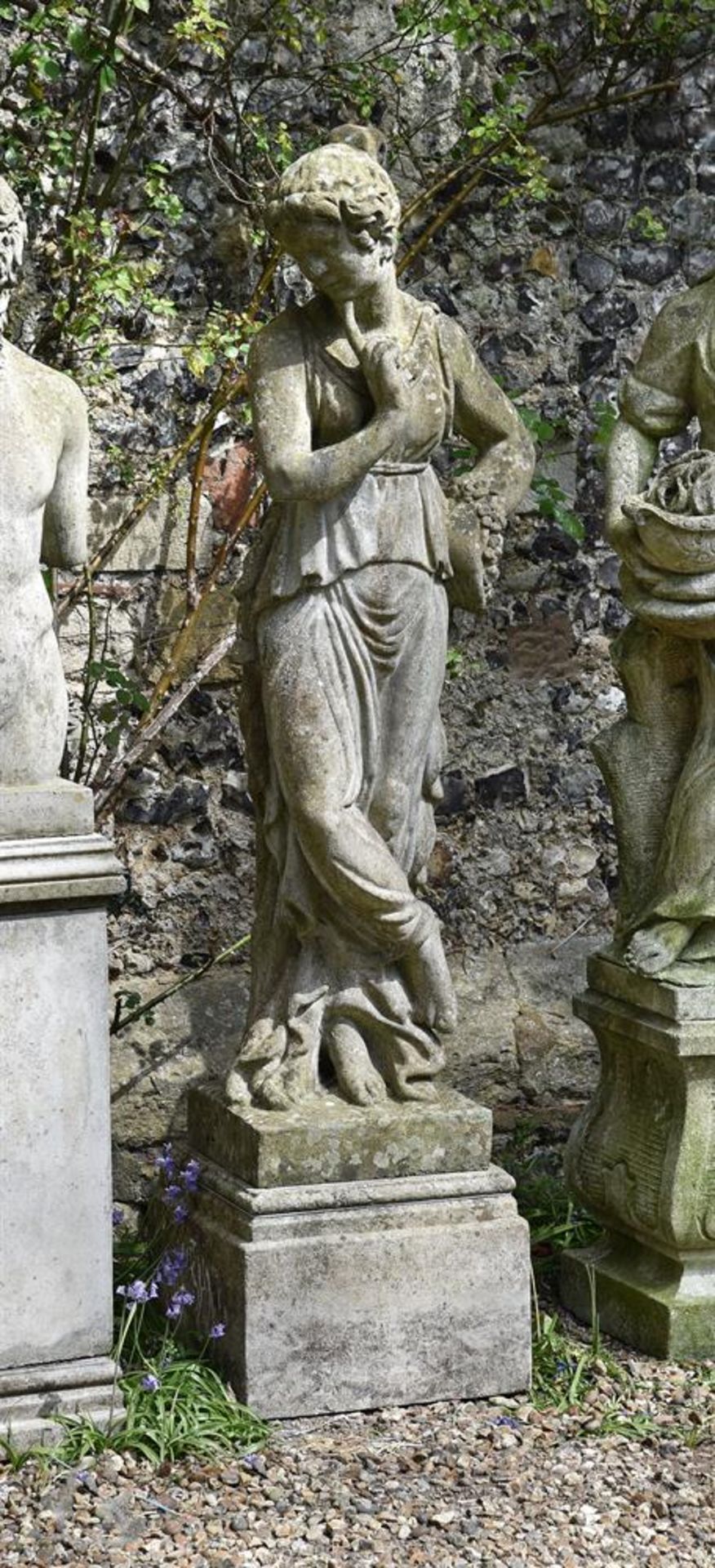 A RECONSTITUTED STONE FIGURE OF PERSEPHONE, LATE 20TH CENTURY