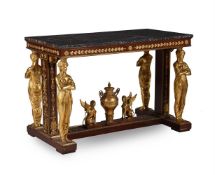 A FRENCH ORMOLU-MOUNTED MAHOGANY CENTRE TABLE, AFTER A MODEL BY JACOB-DESMALTER