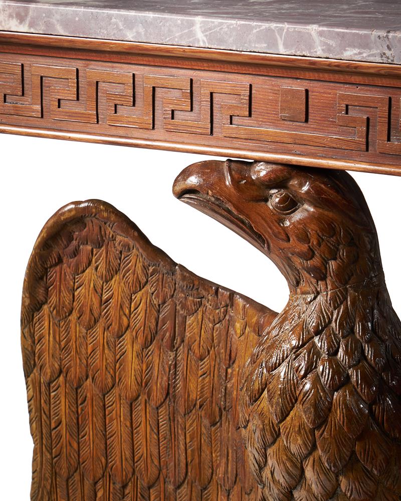A CARVED PINE EAGLE CONSOLE TABLE, 18TH CENTURY - Image 3 of 5