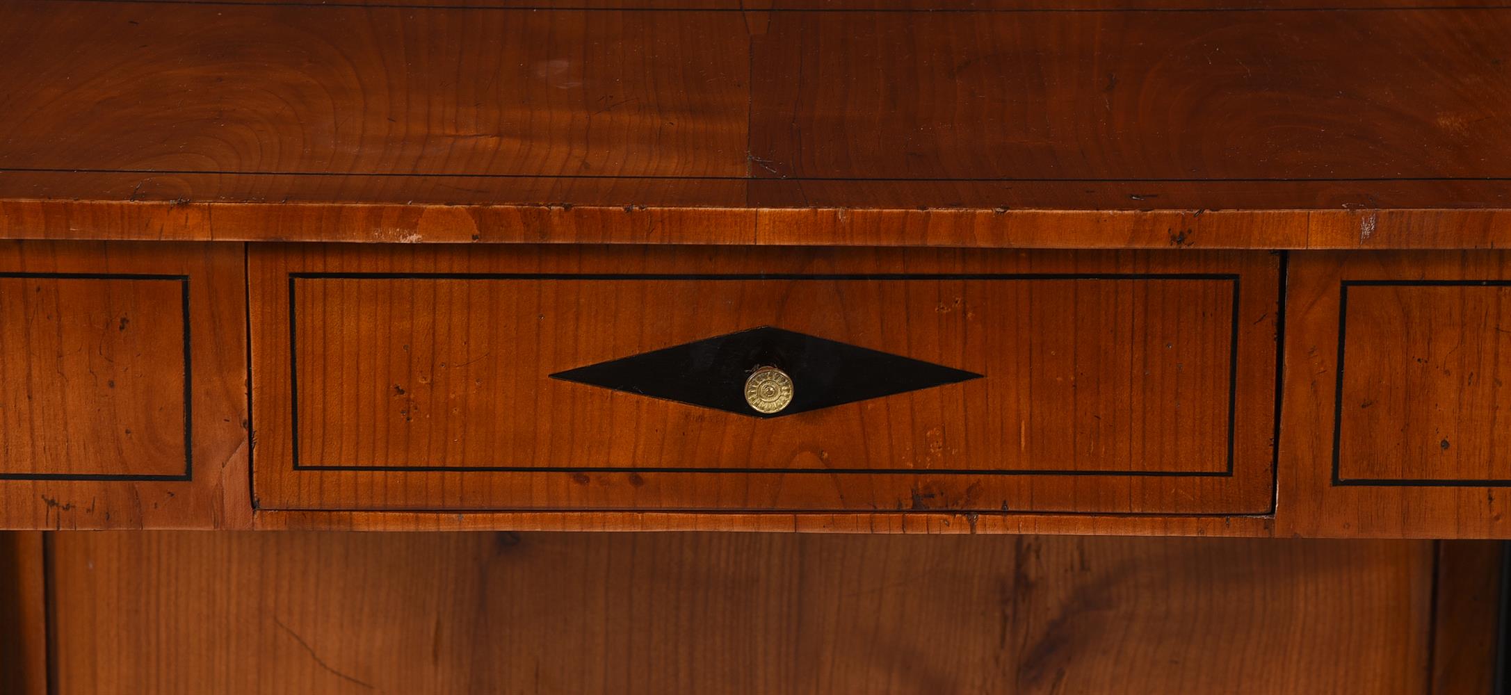 Y A PAIR OF EMPIRE BIRCH AND EBONISED CONSOLE TABLES, CIRCA 1810 - Image 2 of 3