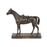 AFTER JULES MOIGNIEZ (FRENCH 1835-1894) AN EQUESTRIAN BRONZE 'HORSE WITH SIDE SADDLE'