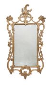 A GEORGE II CARVED GILTWOOD MIRROR, POSSIBLY IRISH, MID 18TH CENTURY
