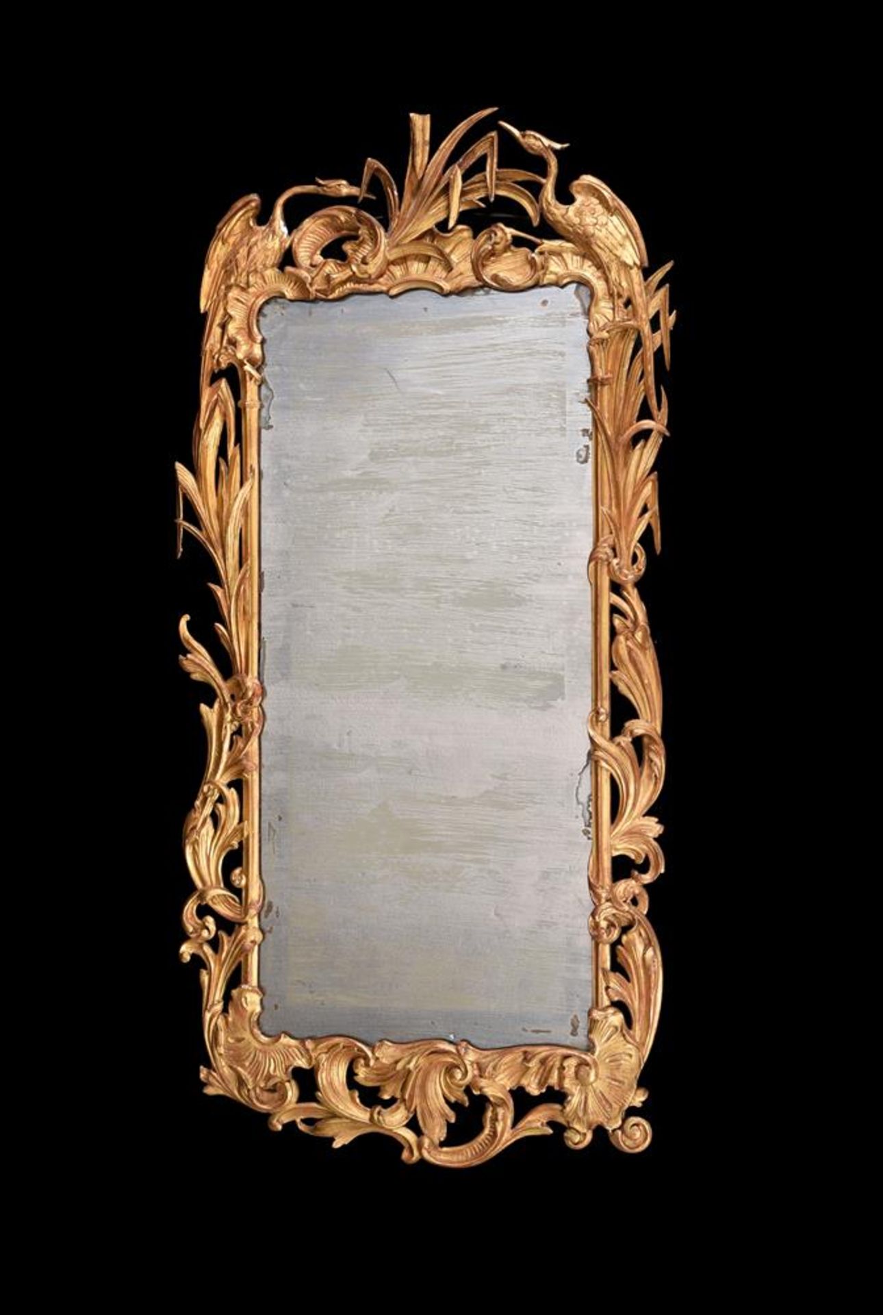 A PAIR OF CARVED GILTWOOD AND GESSO WALL MIRRORS, IN GEORGE III STYLE, LATE 19TH/EARLY 20TH CENTURY - Image 3 of 10