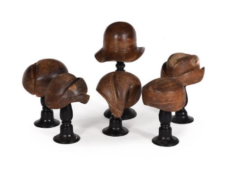 A GROUP OF SIX MILLINER'S HAT BLOCKS, LATE 19TH/EARLY 20TH CENTURY