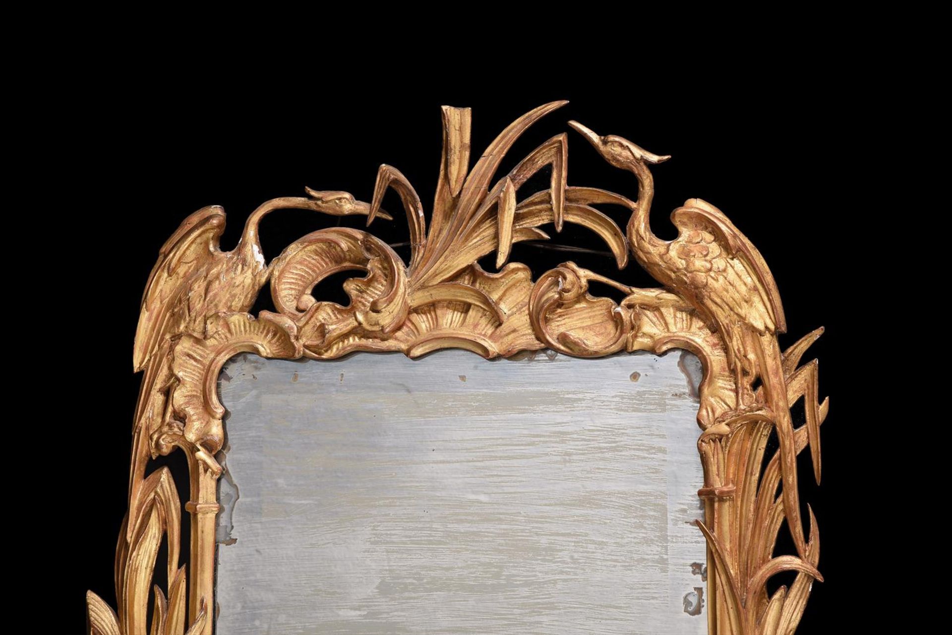 A PAIR OF CARVED GILTWOOD AND GESSO WALL MIRRORS, IN GEORGE III STYLE, LATE 19TH/EARLY 20TH CENTURY - Image 5 of 10