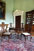 A GEORGE II MAHOGANY DROP LEAF DINING TABLE, CIRCA 1735-40