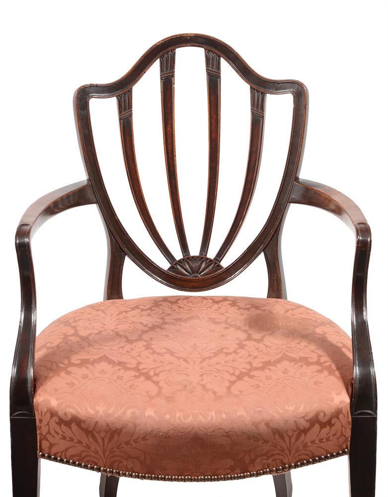 A PAIR OF GEORGE III MAHOGANY ARMCHAIRS, CIRCA 1790 - Image 3 of 4