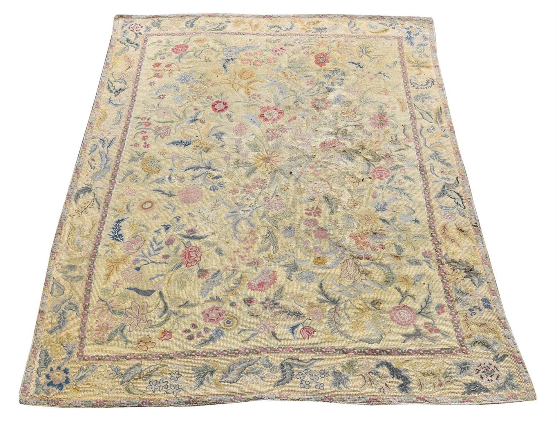 A NEEDLEWORK CARPET, ATTRIBUTABLE TO THE WORKSHOP OF PONTREMOLI, EARLY 20TH CENTURY