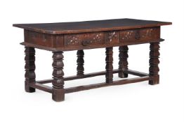 A SPANISH CHESTNUT CENTRE OR SIDE TABLE, 17TH CENTURY