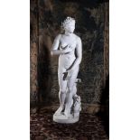 AFTER THE ANTIQUE, A LARGE CARVED WHITE MARBLE FIGURE 'THE MEDICI VENUS', PROBABLY ITALIAN