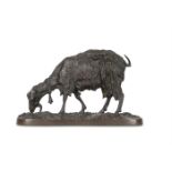 AFTER PIERRE JULES MENE (FRENCH, 1810-1895), A BRONZE ANIMALIER FIGURE OF A FEMALE GOAT