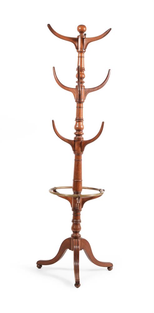 A GEORGE IV MAHOGANY AND BRASS MOUNTED HALL STAND, IN THE MANNER OF GILLOWS, CIRCA 1830