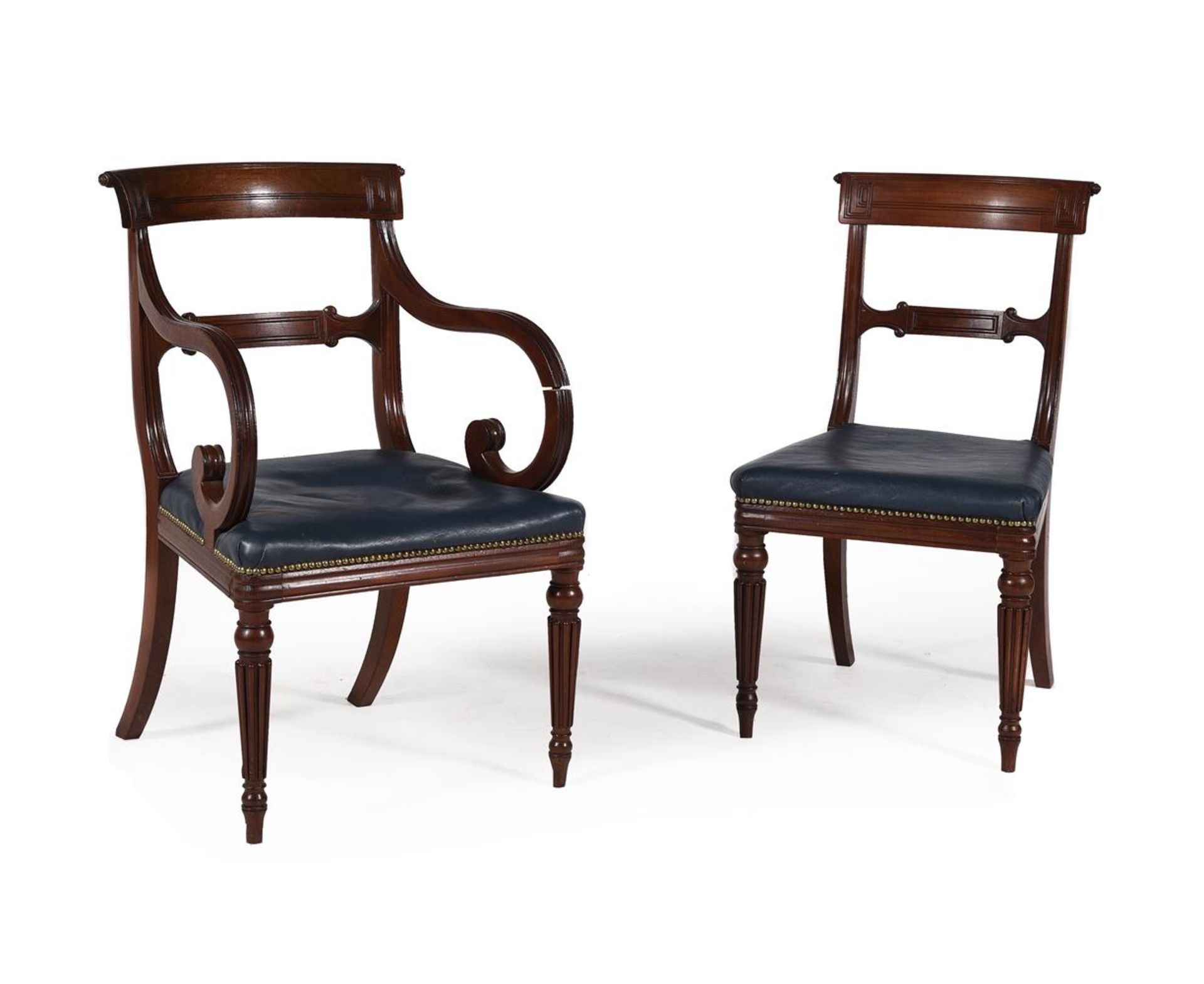 A SET OF TEN GEORGE IV MAHOGANY DINING CHAIRS, ATTRIBUTED TO GILLOWS, CIRCA 1825 - Bild 2 aus 8