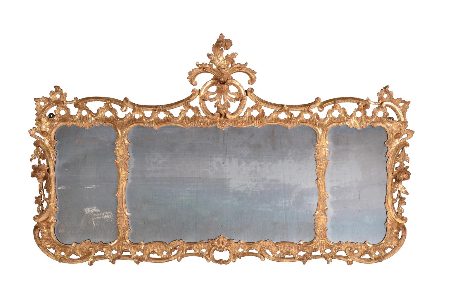 A GEORGE III CARVED GILTWOOD MIRROR, IN THE ROCCOCO MANNER, CIRCA 1760 - Image 3 of 4