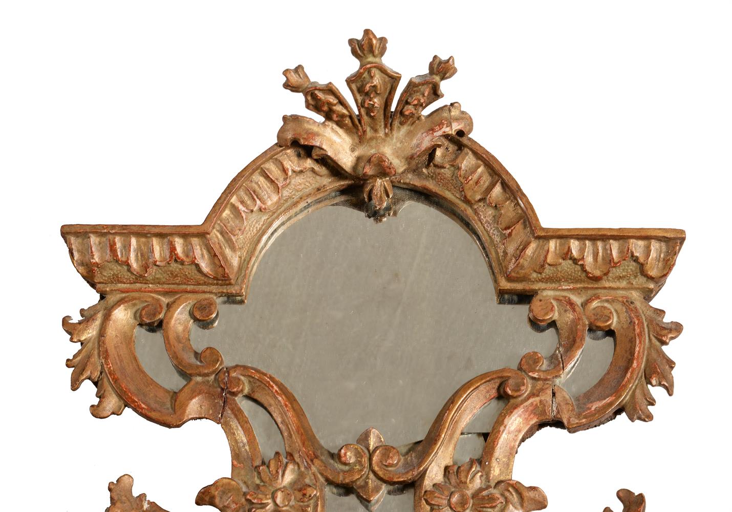 A PAIR OF ITALIAN GILTWOOD WALL MIRRORS, LATE 18TH CENTURY - Image 3 of 4