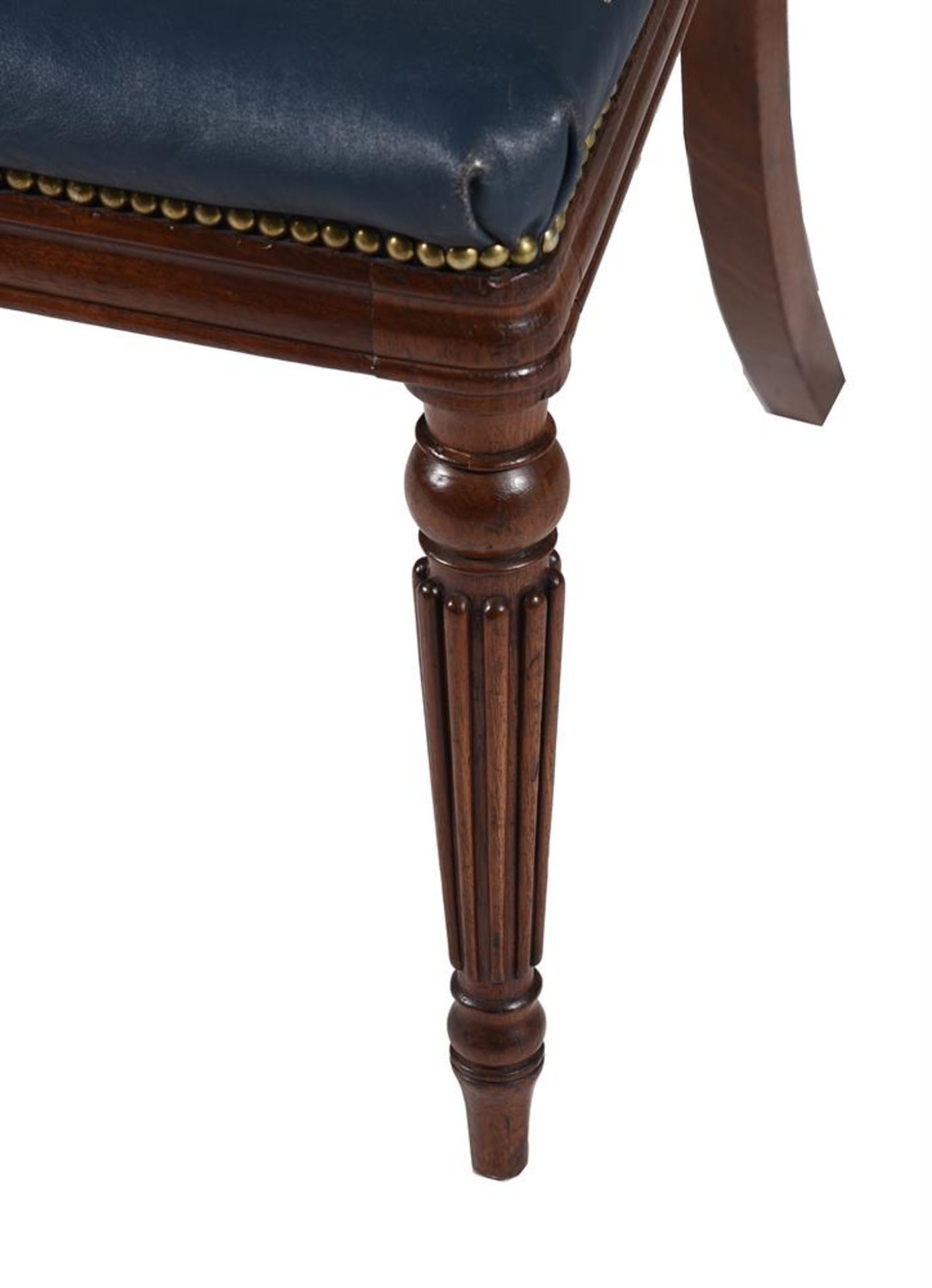 A SET OF TEN GEORGE IV MAHOGANY DINING CHAIRS, ATTRIBUTED TO GILLOWS, CIRCA 1825 - Image 4 of 8