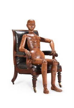 A RARE LIFE SIZE CARVED ARTIST'S LAY FIGURE OR MANNEQUIN, ENGLISH MID/EARLY 19TH CENTURY