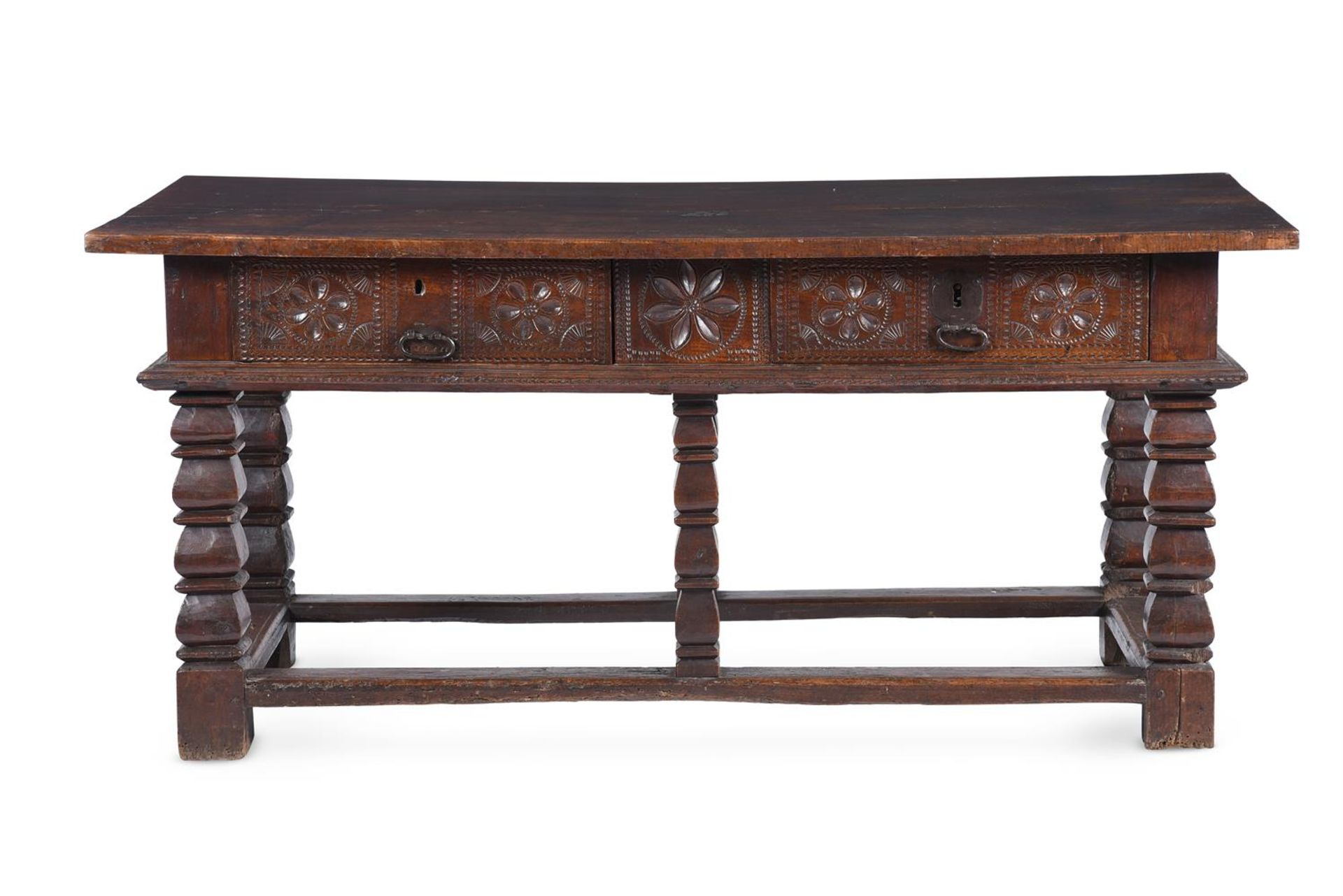 A SPANISH CHESTNUT CENTRE OR SIDE TABLE, 17TH CENTURY - Image 2 of 4