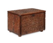 AN INDO-PORTUGUESE WALNUT AND BONE INLAID TABLE CABINET, LATE 17TH/EARLY 18TH CENTURY