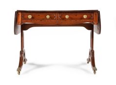 A GEORGE IV MAHOGANY SOFA TABLE, IN GOTHIC REVIVAL TASTE, CIRCA 1825