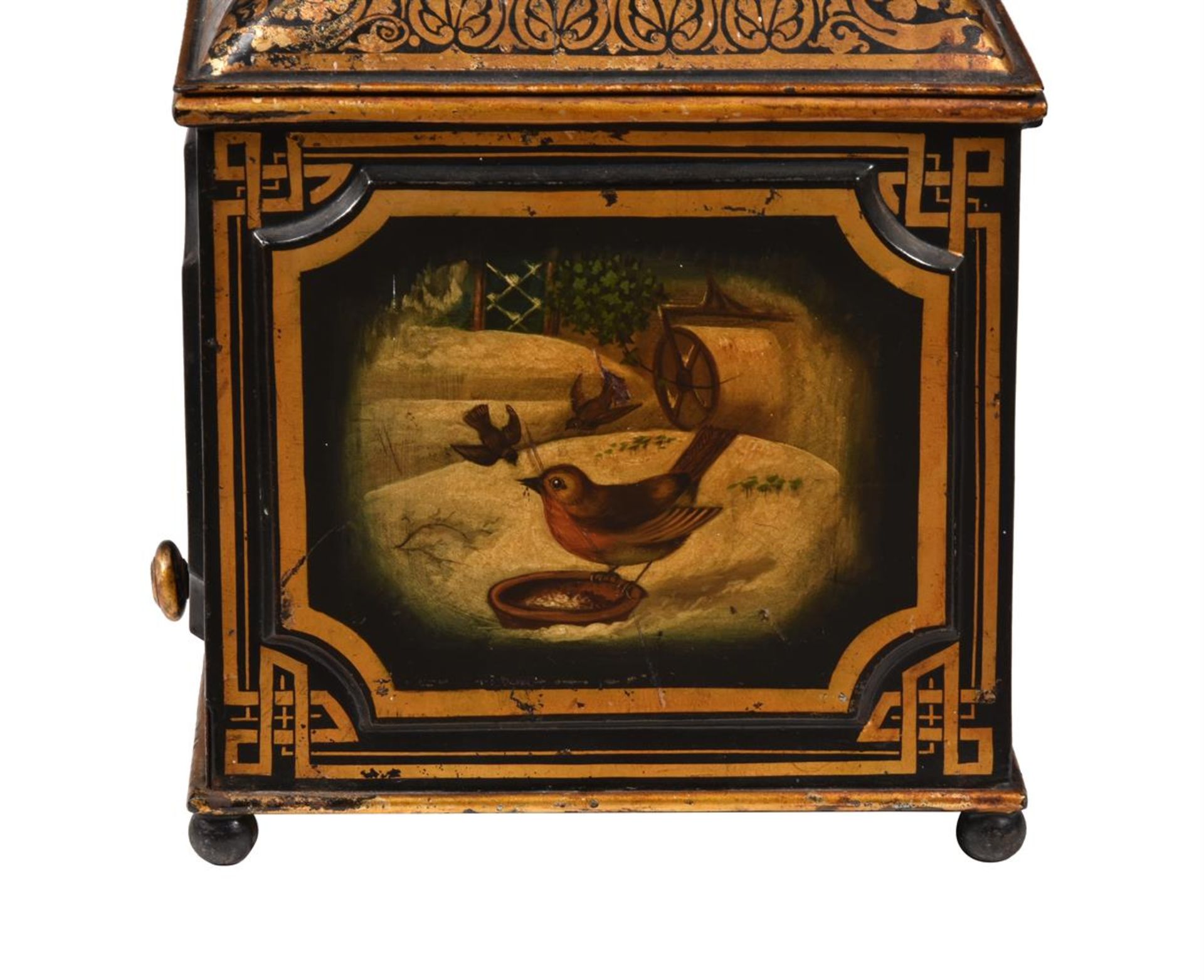 A TOLE PEINTE BOX AND COVER, MID 19TH CENTURY - Image 6 of 7