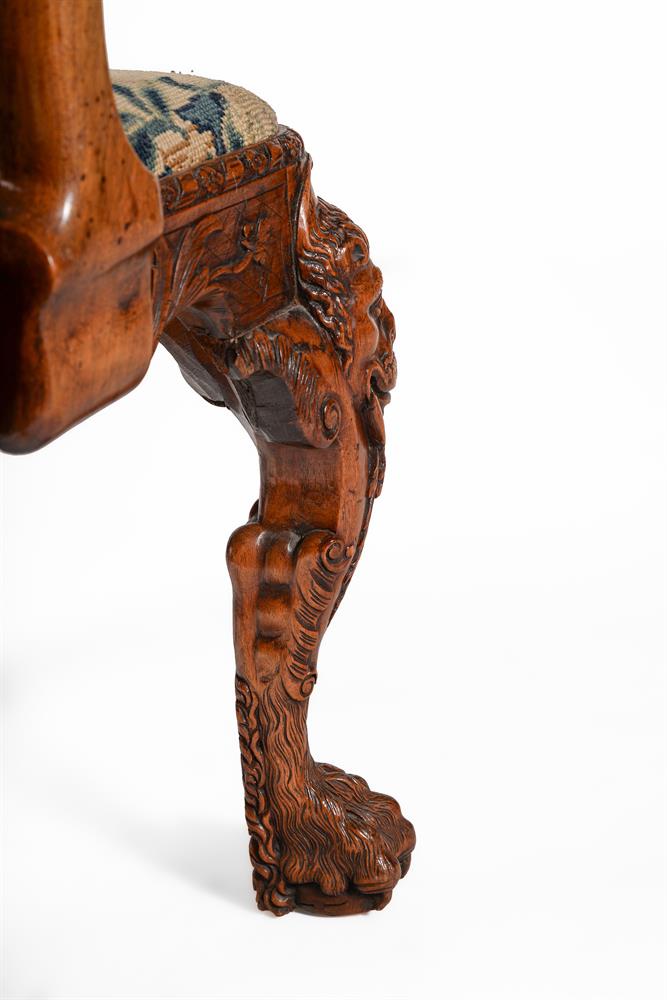 A GEORGE II CARVED WALNUT OPEN ARMCHAIR, ATTRIBUTED TO DANIEL BELL AND THOMAS MOORE, CIRCA 1735 - Image 10 of 21